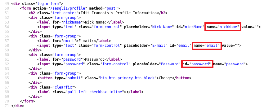 SQL Injection Update sqli